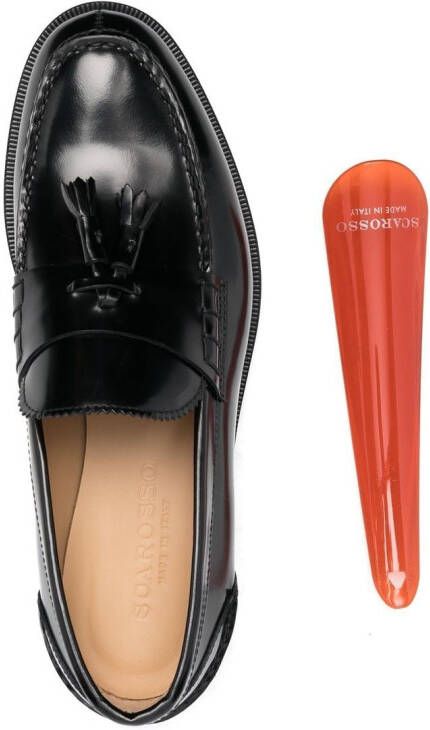 Scarosso Ralphine tassel-trim loafers Black