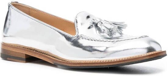 Scarosso Sienna patent leather loafers Silver