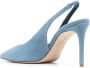 Scarosso slingback 100mm leather pumps Blue - Thumbnail 3