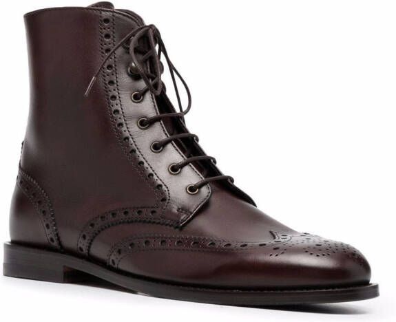 Scarosso Stefania lace-up ankle boots Brown