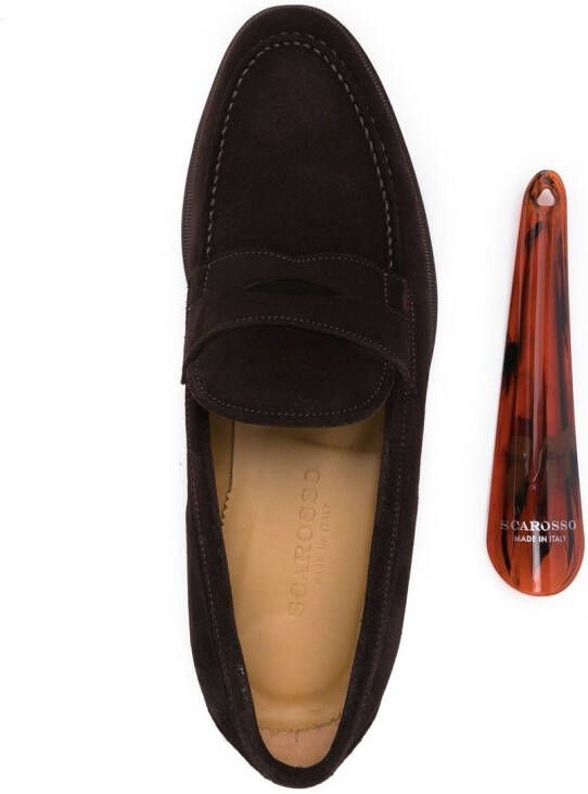 Scarosso Stefano suede loafers Brown