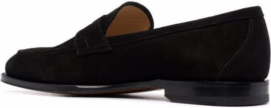 Scarosso Stefano suede penny loafers Black