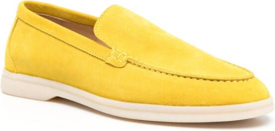 Scarosso suede-finish loafers Yellow