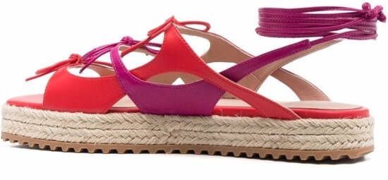 Scarosso Sweet Lace sandals Red
