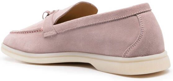 Scarosso tassel detail suede loafers Pink