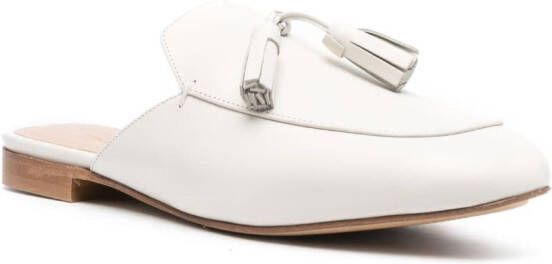 Scarosso tassel-detailed leather mules White