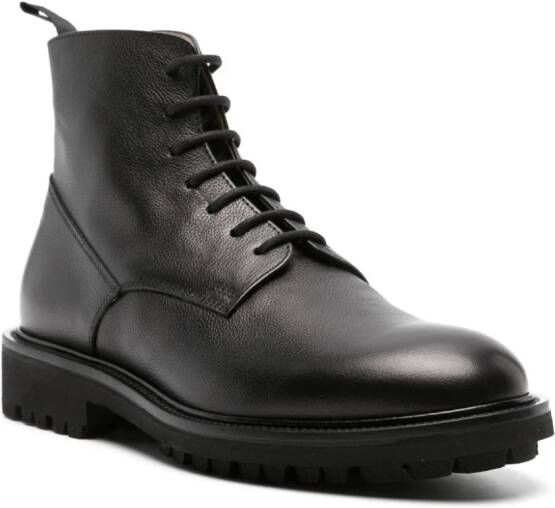 Scarosso Thomas lace-up leather boots Black