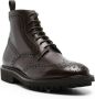 Scarosso Thomas perforated-detailing leather boots Black - Thumbnail 2