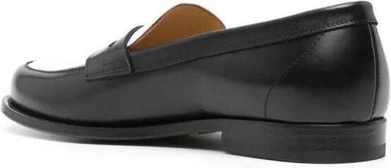 Scarosso two-tone leather loafers Black