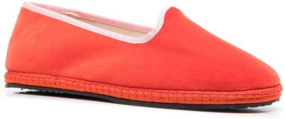 Scarosso Valentina velvet slippers Red