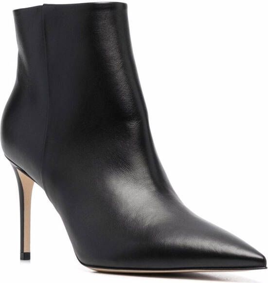 Scarosso x Brian Atwood Anya leather ankle boots Black