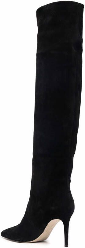 Scarosso x Brian Atwood Carra suede boots Black