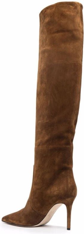 Scarosso x Brian Atwood Carra suede boots Brown