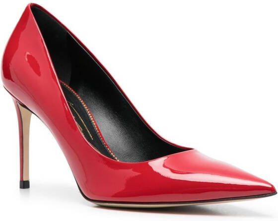 Scarosso x Brian Atwood Gigi patent leather pumps Red