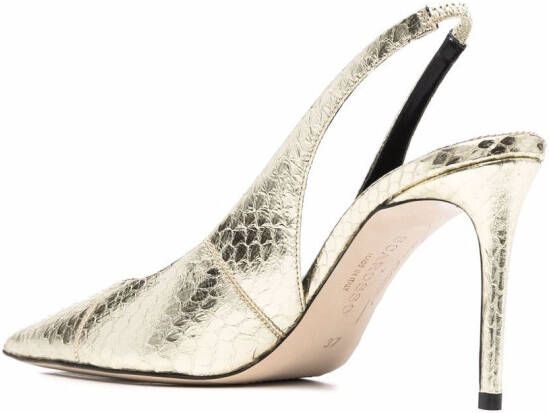 Scarosso x Brian Atwood Sutton slingback pumps Gold