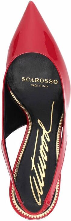 Scarosso x Brian Atwood Sutton slingback pumps Red