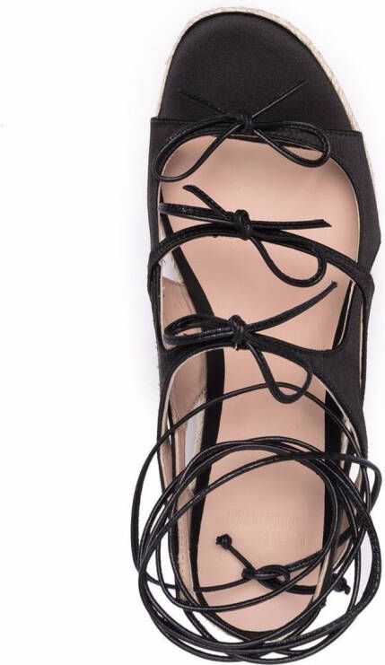 Scarosso x Paula Cademartori leather sandals Black