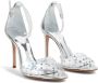 Schutz 105mm transparent crystal-embellished sandals Silver - Thumbnail 4