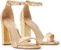 Schutz 110mm metallic-finish leather sandals Gold - Thumbnail 2