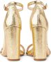 Schutz 110mm metallic-finish leather sandals Gold - Thumbnail 3