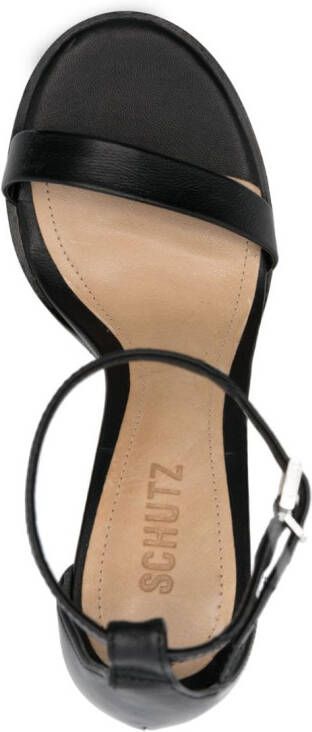 Schutz 110mm single-strap leather sandals Black