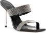 Schutz 120mm crystal-embellished leather mules Silver - Thumbnail 2
