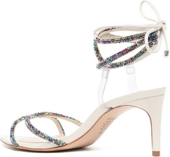 Schutz 80mm crystal-embellished sandals Multicolour