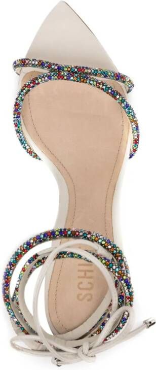 Schutz 80mm crystal-embellished sandals Multicolour