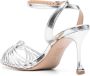 Schutz 95mm knot-detail metallic-effect sandals Silver - Thumbnail 3