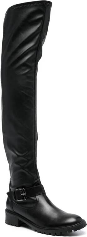 Schutz above-knee buckle boots Black