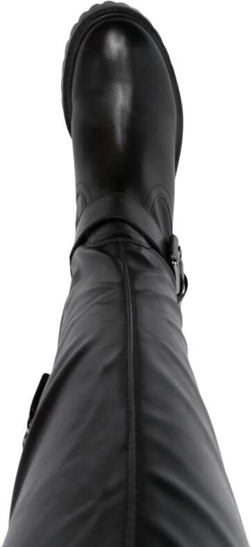 Schutz above-knee buckle boots Black
