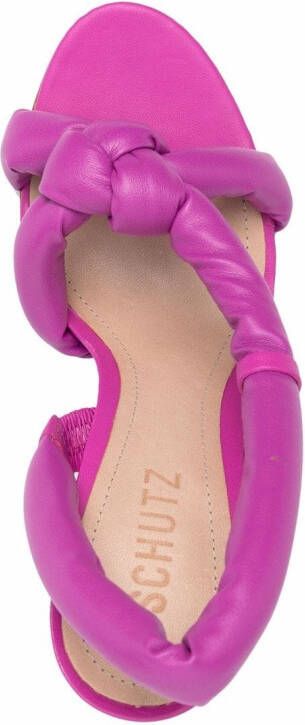 Schutz Alto Puffy leather sandals Pink
