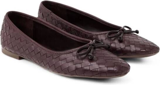 Schutz Arissa 10mm leather ballerina shoes Purple