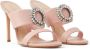 Schutz crystal-embellished 100mm leather mules Pink - Thumbnail 2