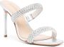 Schutz crystal-embellished leather sandals Silver - Thumbnail 2