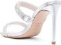 Schutz crystal-embellished leather sandals Silver - Thumbnail 3