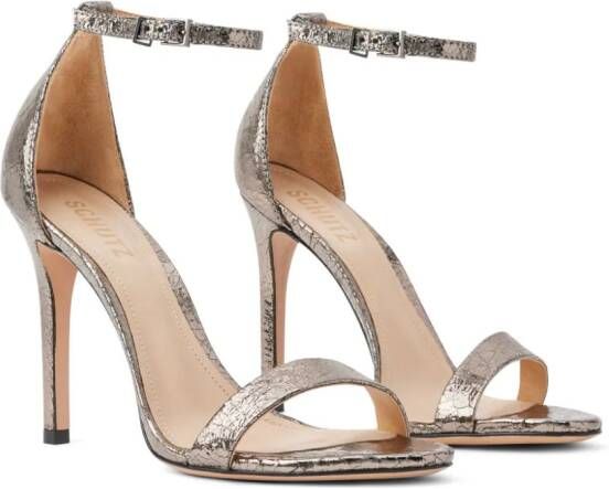 Schutz Gisele 105mm metallic-finish sandals