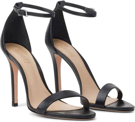 Schutz Gisele leather sandals Black