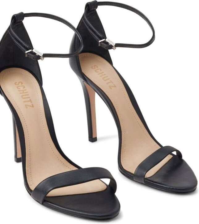 Schutz Gisele leather sandals Black