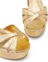Schutz Keefa 105mm platform leather sandals Gold - Thumbnail 4