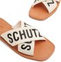 Schutz logo-print straps slides Neutrals - Thumbnail 4