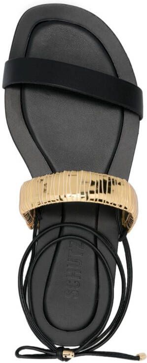 Schutz open-toe calf-leather sandals Black