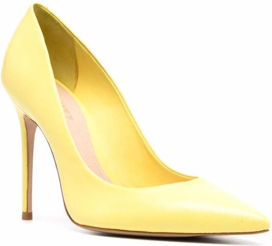 Schutz pointed leather pumps Yellow