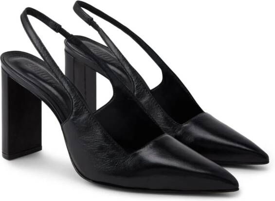 Schutz pointed-toe slingback leather pumps Black