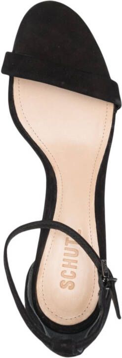 Schutz single-strap 85mm leather sandals Black