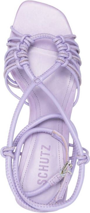 Schutz strappy 65mm leather sandals Purple