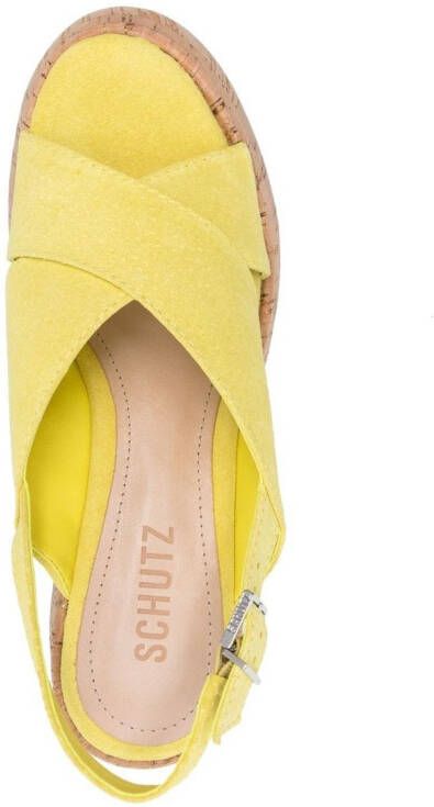Schutz suede slingback sandals Yellow