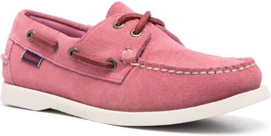 Sebago boat-style suede loafers Pink
