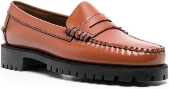 Sebago Dan leather penny loafers Brown