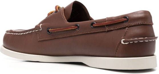 Sebago front lace-up detail boat shoes Brown